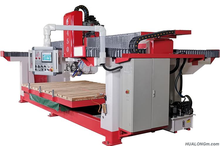 ब्रिज कटिंग मशीन का पार्श्व दृश्य Lateral view of Bridge Cutting Machine